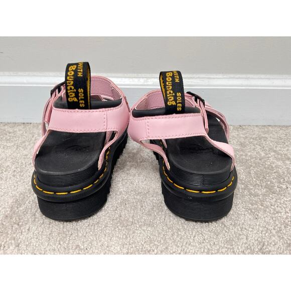 Dr Martens Womens Blaire Cambridge Fisherman Leather Sandals Pink Womens Size 6 - Picture 6 of 10
